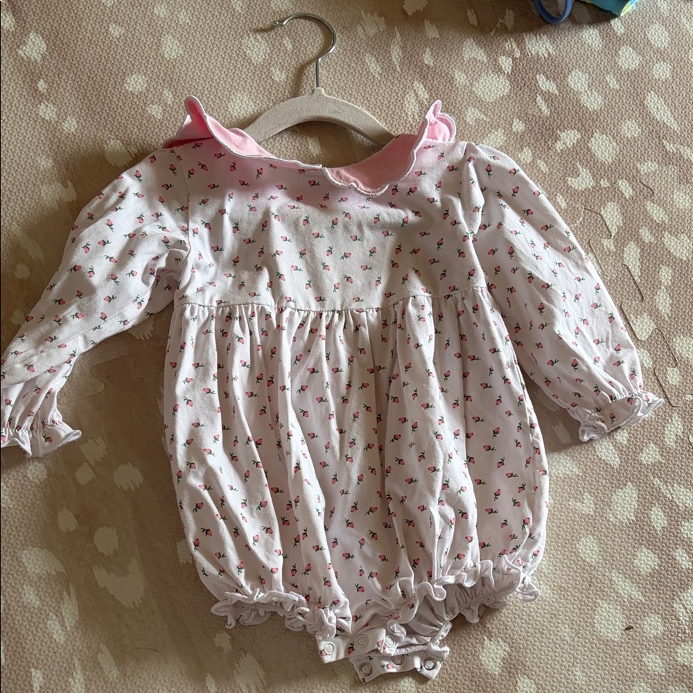Charming Pink Floral Kids Bodysuit